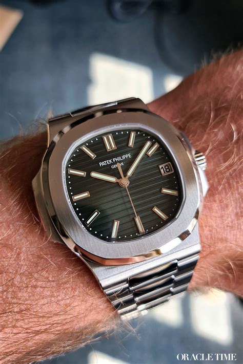 patek nautilus on wrist|patek philippe nautilus reviews.